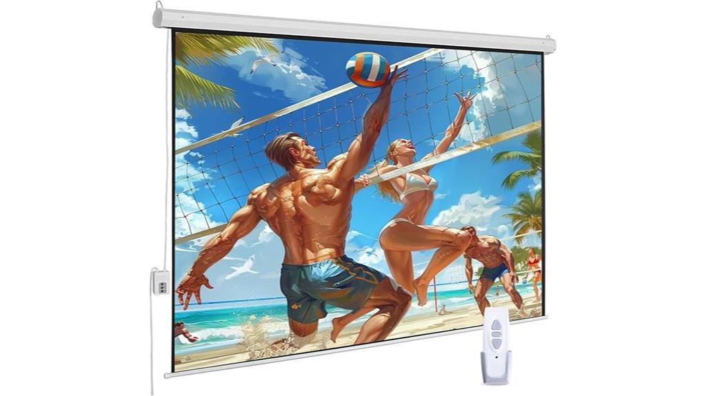 large motorized projector screen