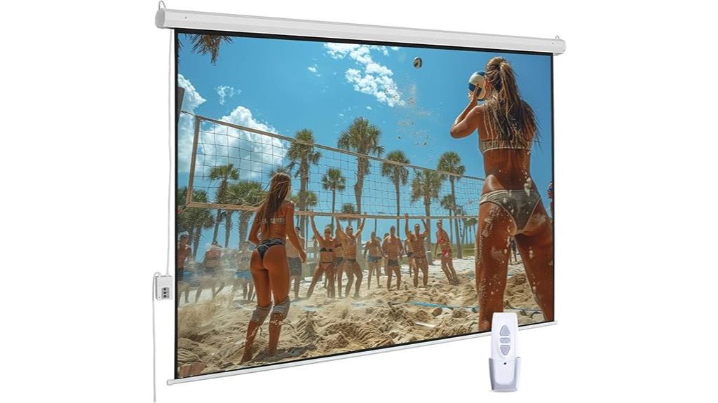 large motorized projector screen
