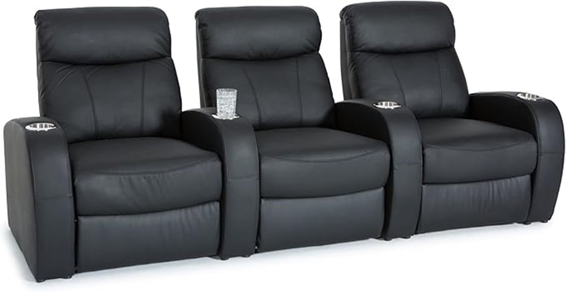 leather power recline seating