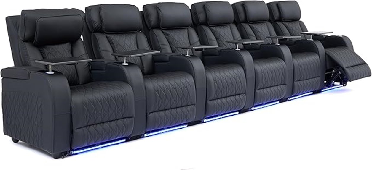 leather recliner home theater