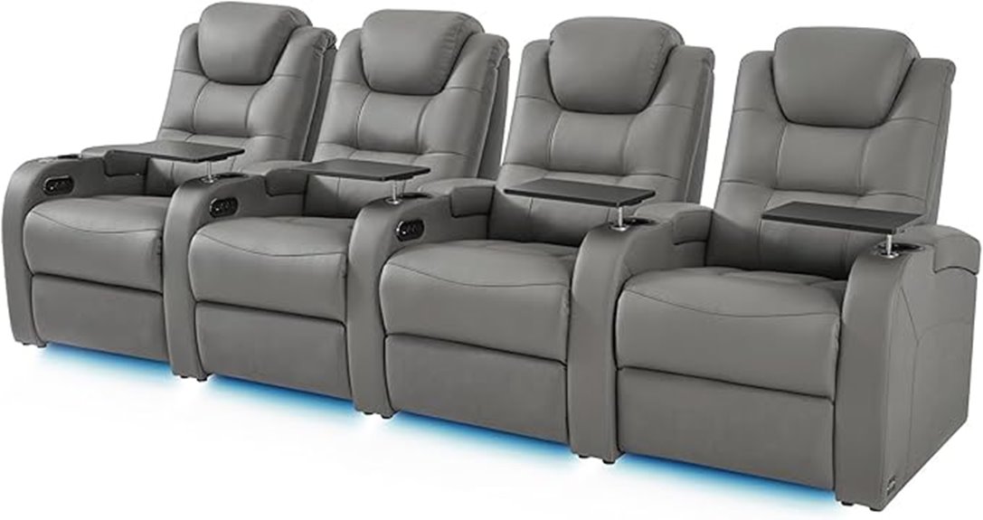 leather theater seating set