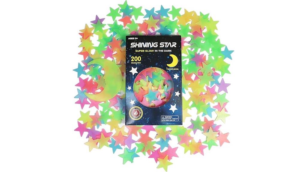 luminous ceiling star stickers