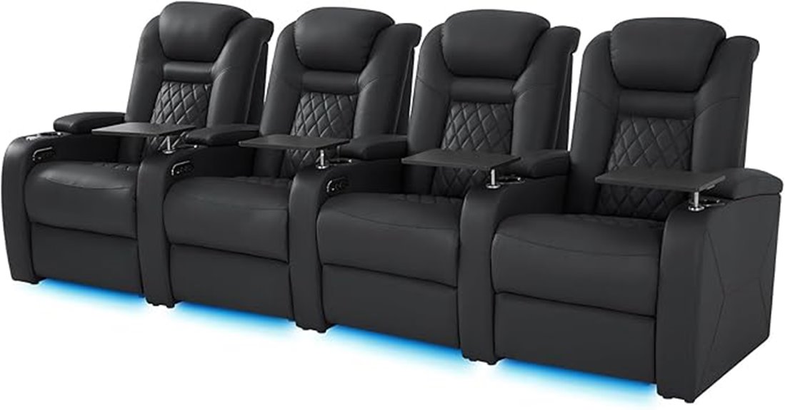luxury leather recliner features