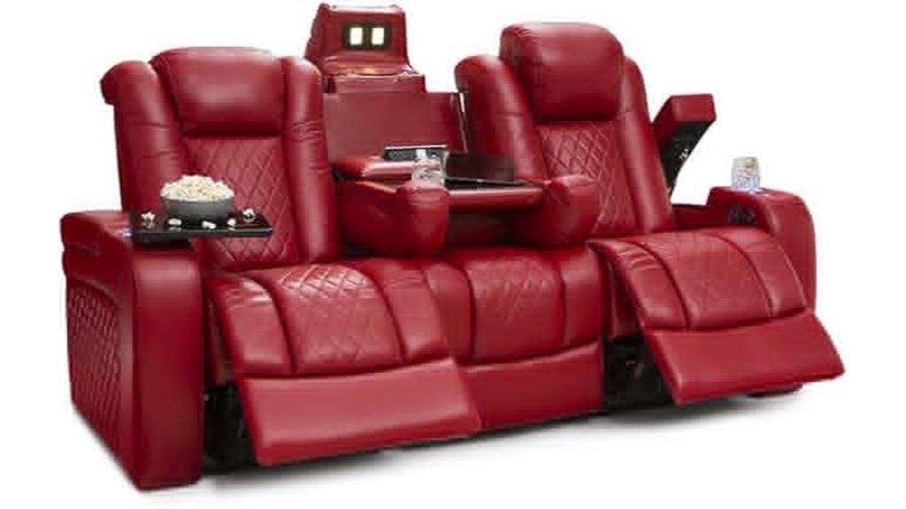 luxury leather recliner seating