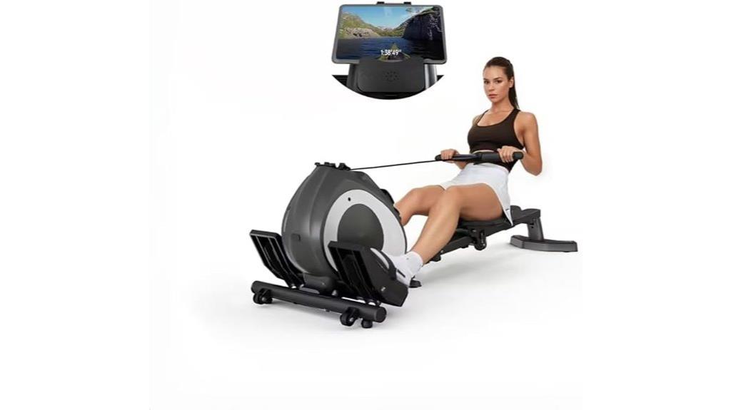 magnetic foldable home rowing
