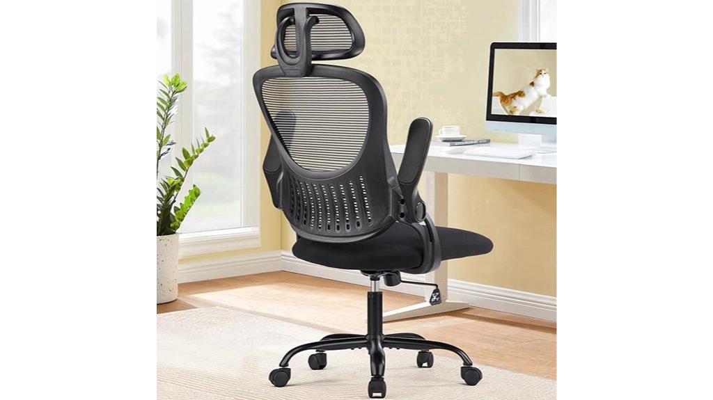 mesh backed adjustable desk chair