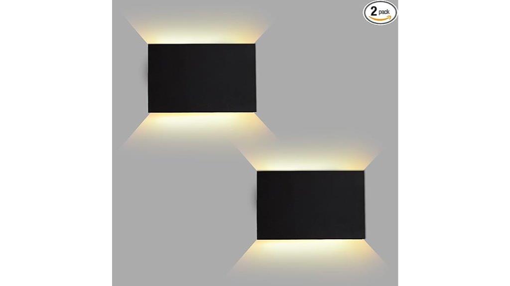 modern black led sconces