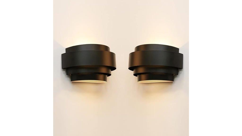 modern black wall sconces