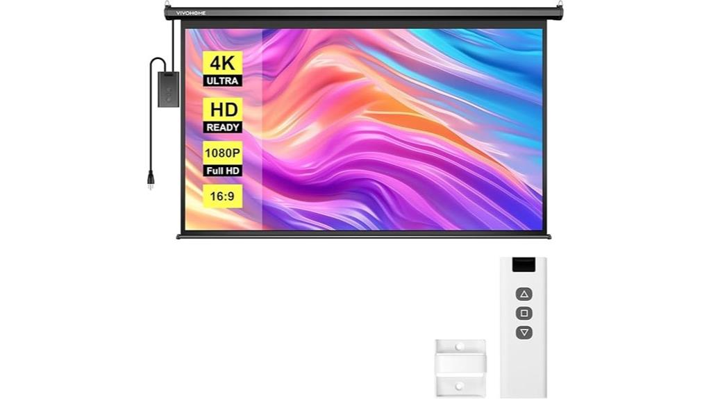motorized projector screen with remote