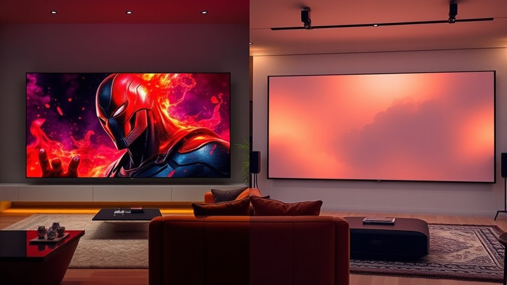 oled vs projector comparison