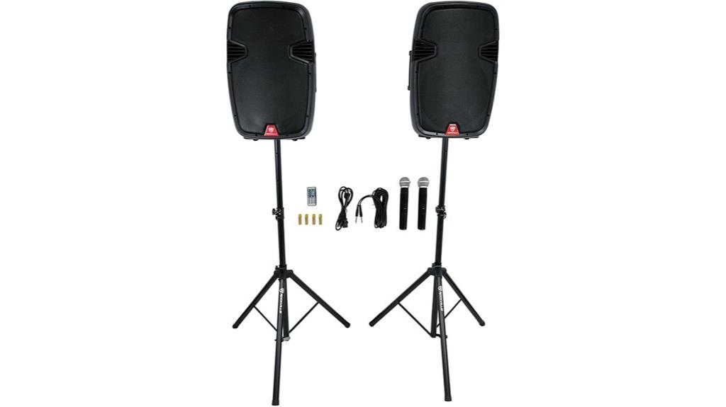portable pa system with wireless microphones