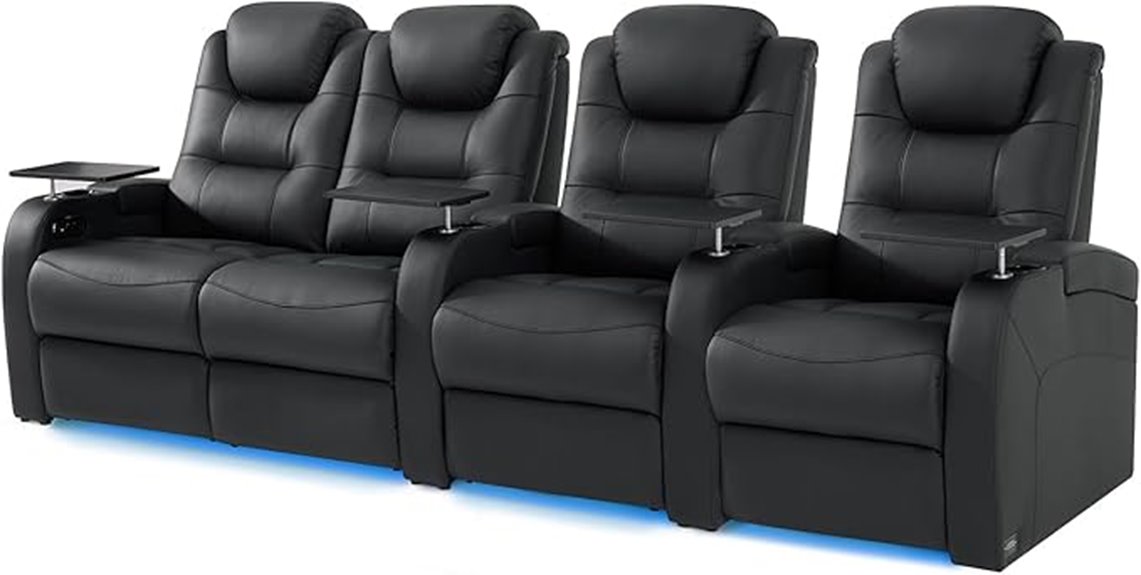 power recliner with tray