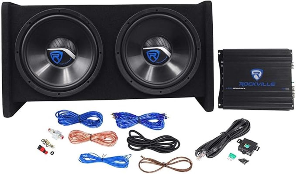 powerful 1200w car subwoofer system