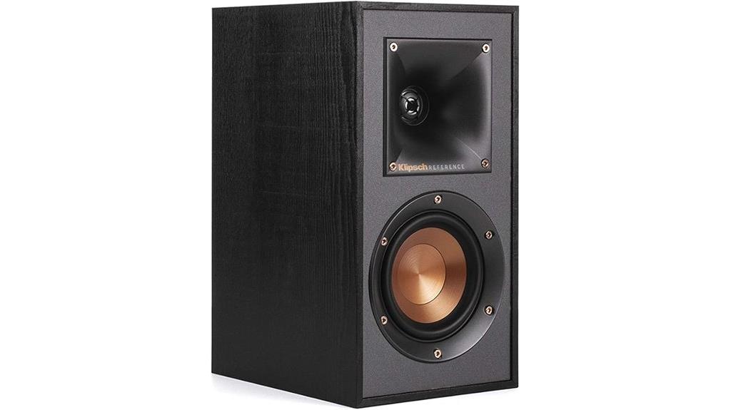 powerful black bookshelf speakers