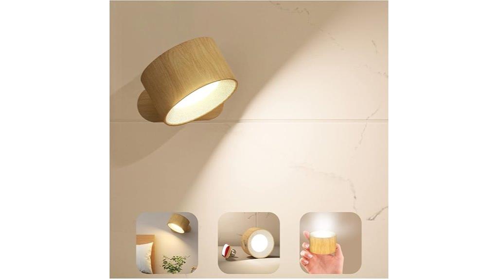 rechargeable led sconce with usb