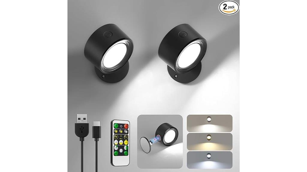 rechargeable remote wall lights
