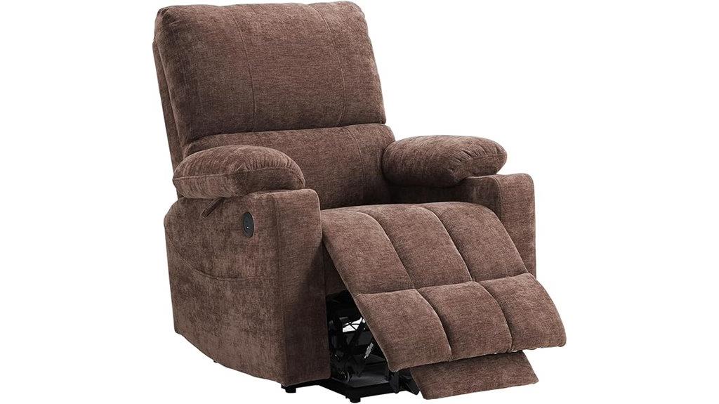 recliner with extended footrest