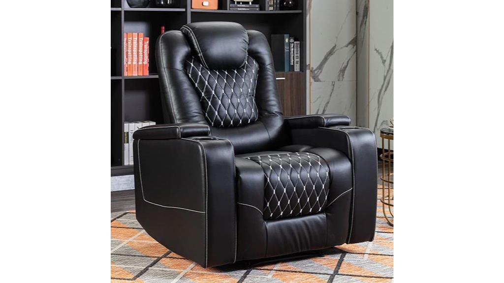 recliner with usb cup