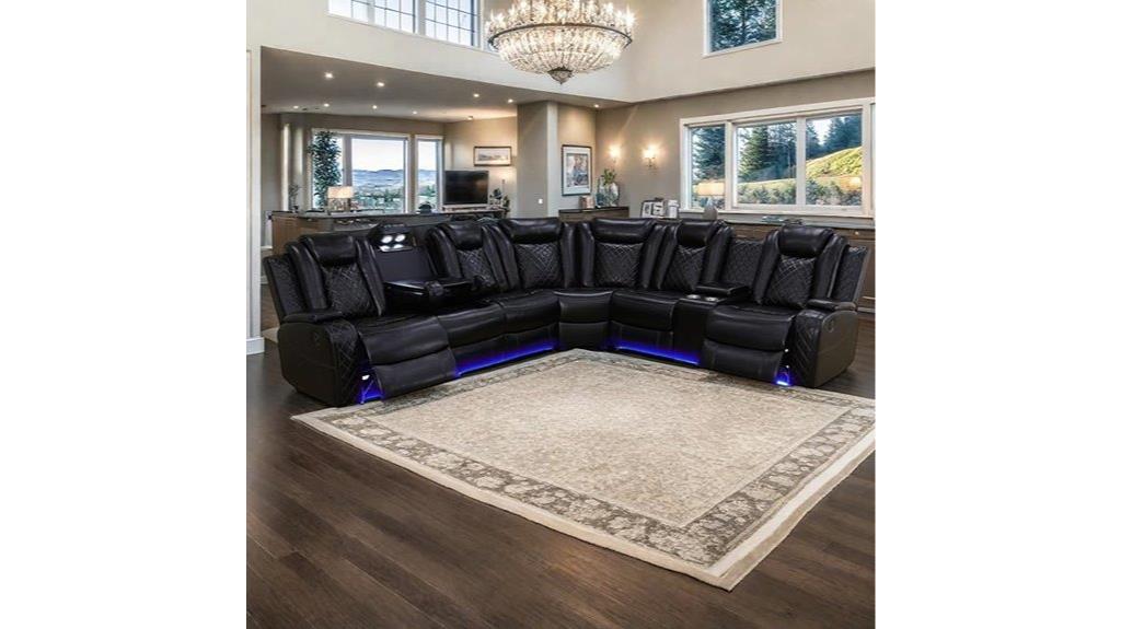 reclining sectional with storage