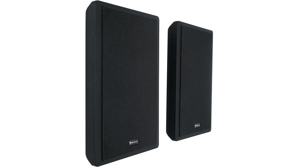 rockville black wall speakers