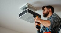 securely install projector or tv