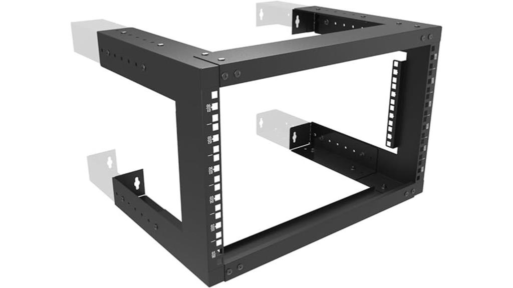 six unit wall mount rack