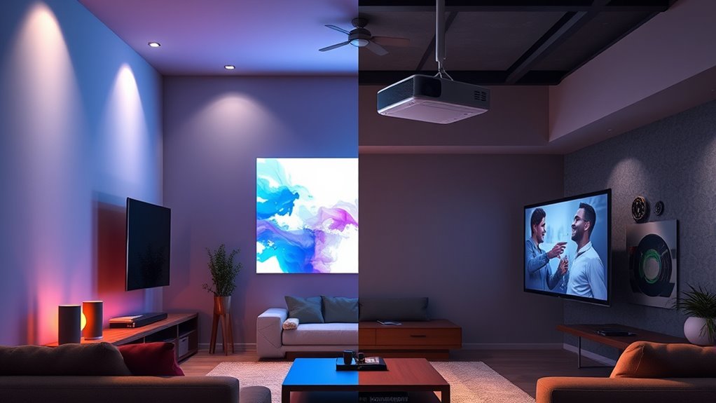 space efficient adjustable projection options