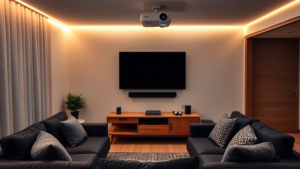 space efficient home theater setup