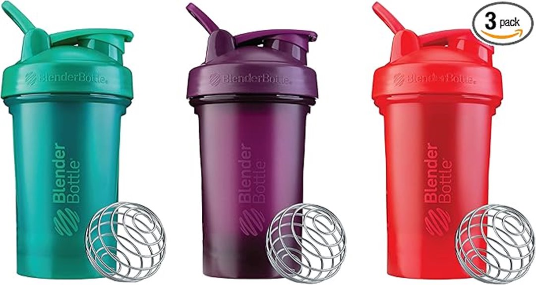 three pack blenderbottle classic