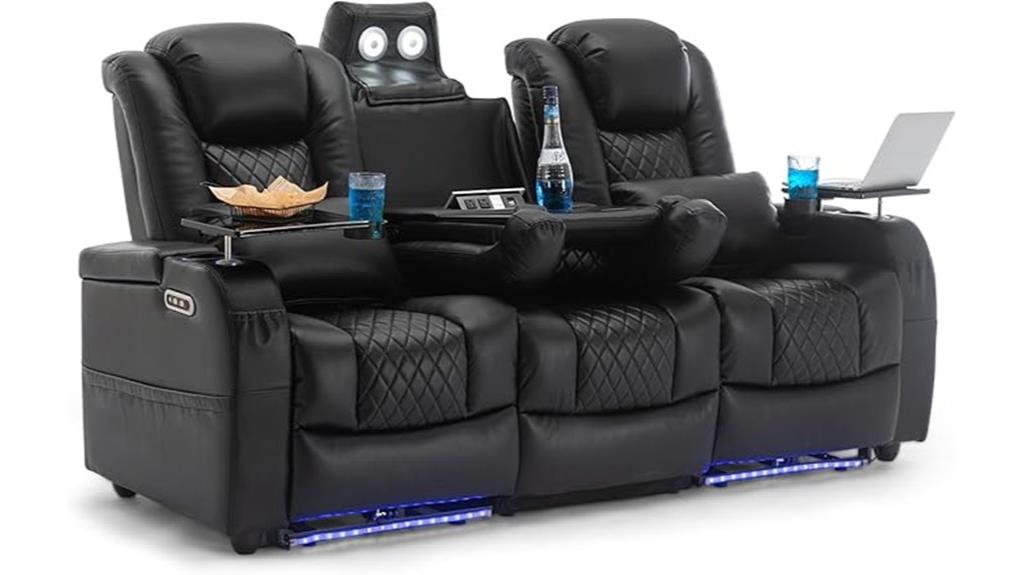 three seat home theater chairs