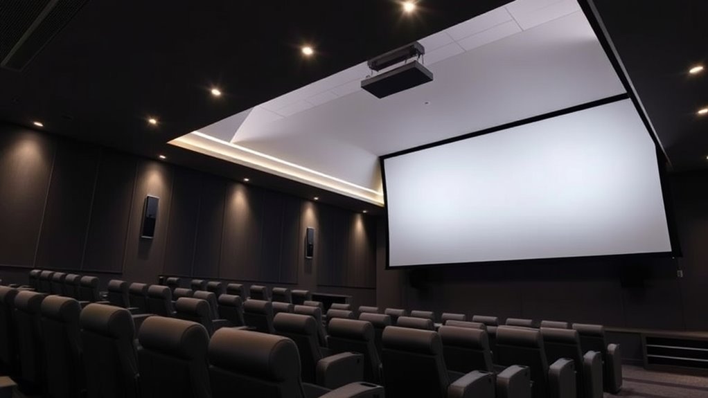 top ceiling projector screens