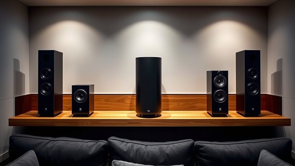top center channel speakers
