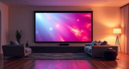 top floor rising projector screens