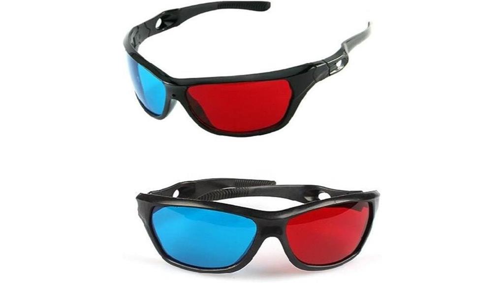 two pairs red cyan