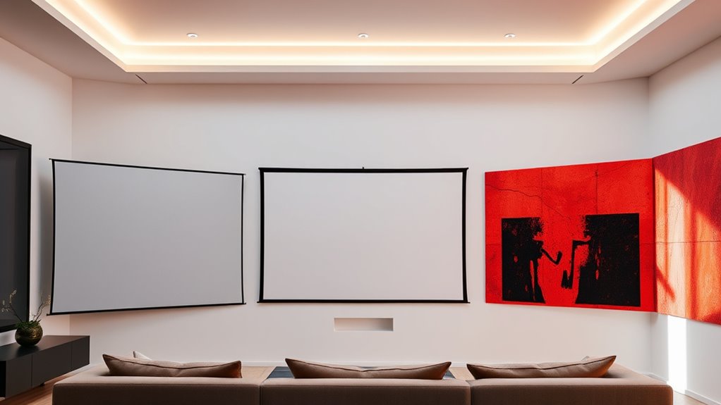 types of projection screens