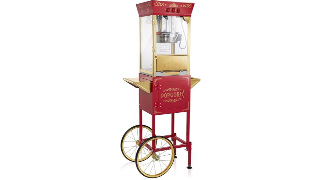 vintage popcorn machine cart