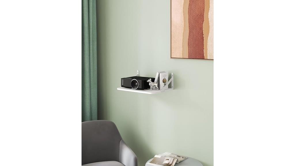 wall mounted small projector shelf