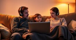 watch movie with headphones