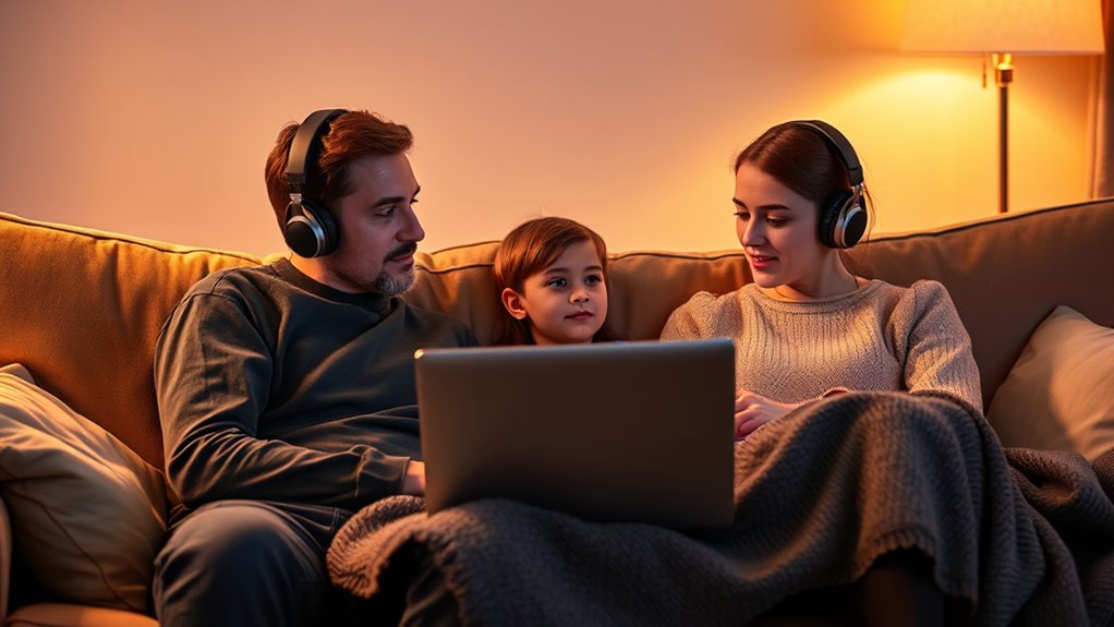 watch movie with headphones