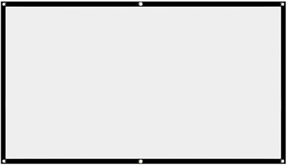 white foldable projection screen