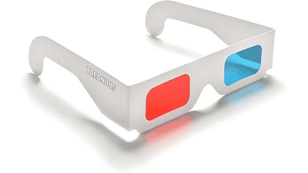 white frame 3d movie glasses