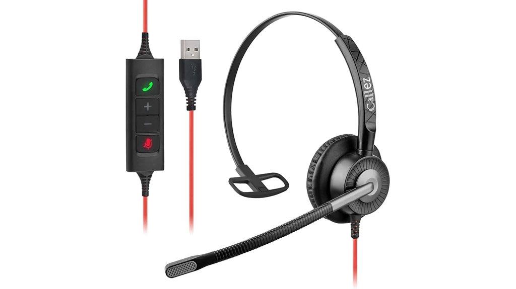 wired usb headset with microphone