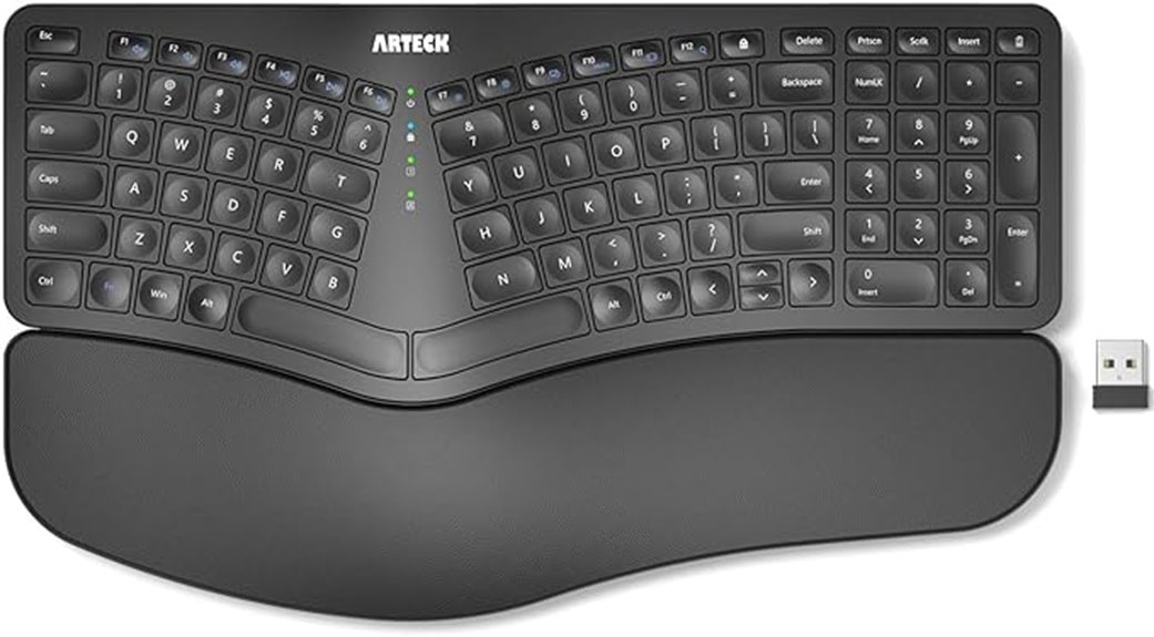 wireless ergonomic keyboard