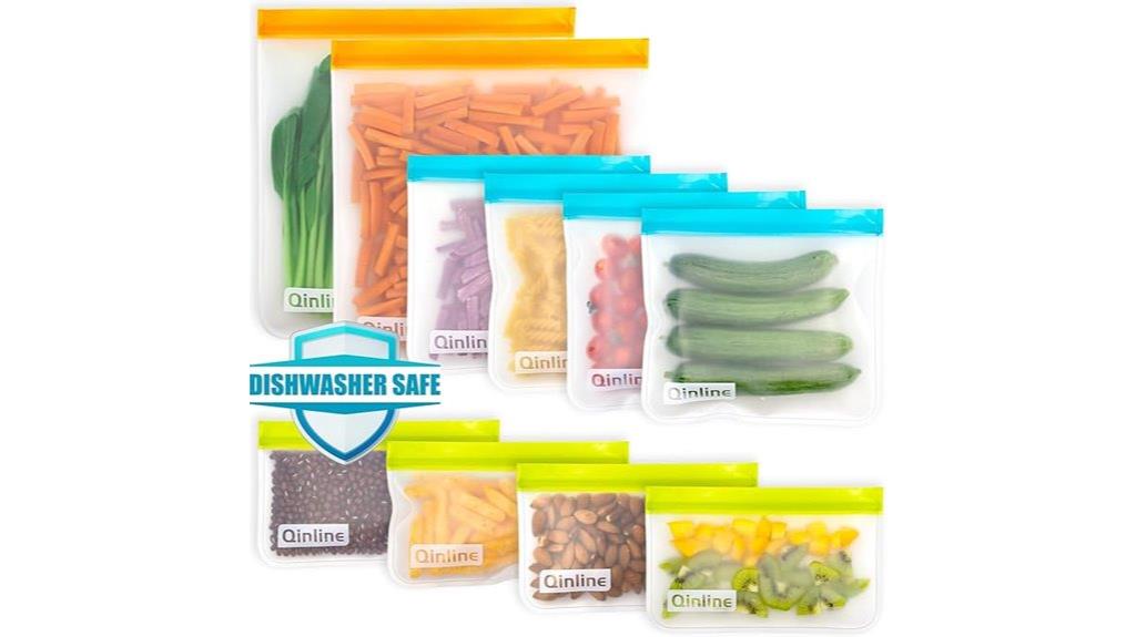10 pack leakproof silicone bags