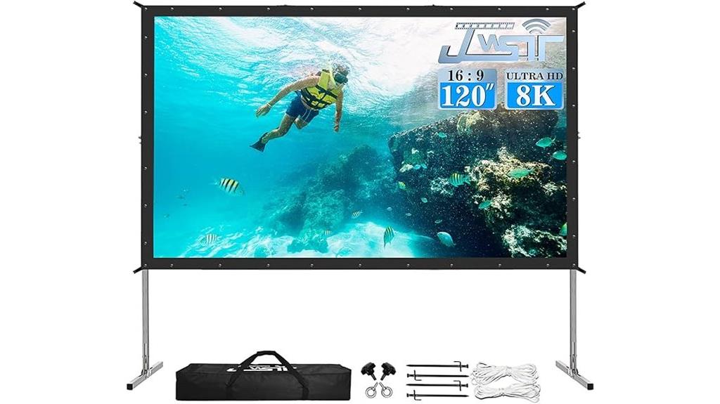 120 inch outdoor projection screen