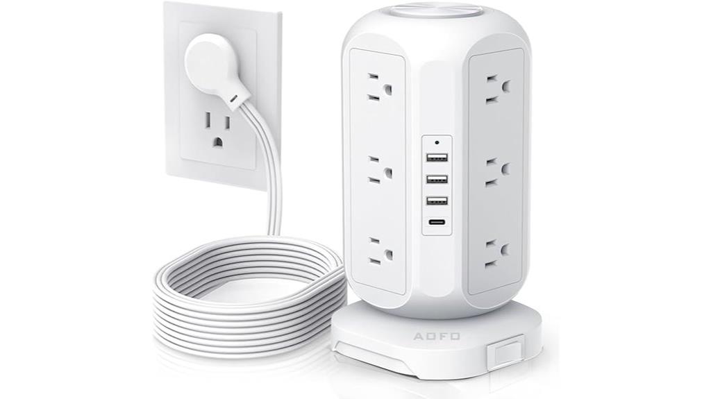 12 outlet 4 usb tower