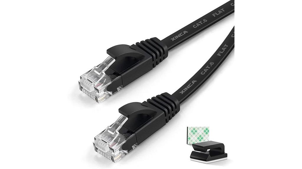 25 ft black flat cable