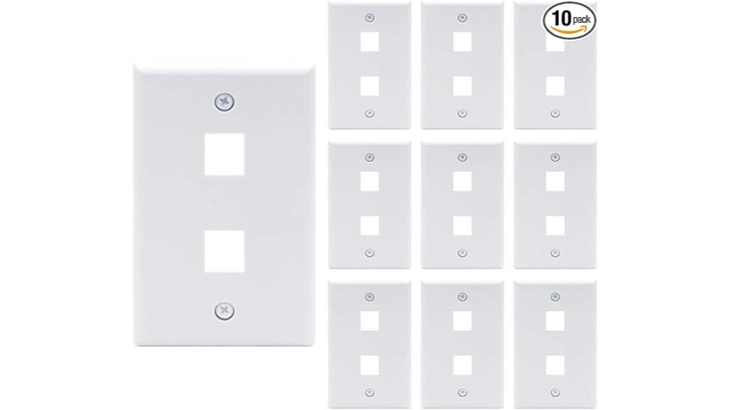 2 port wall plate pack