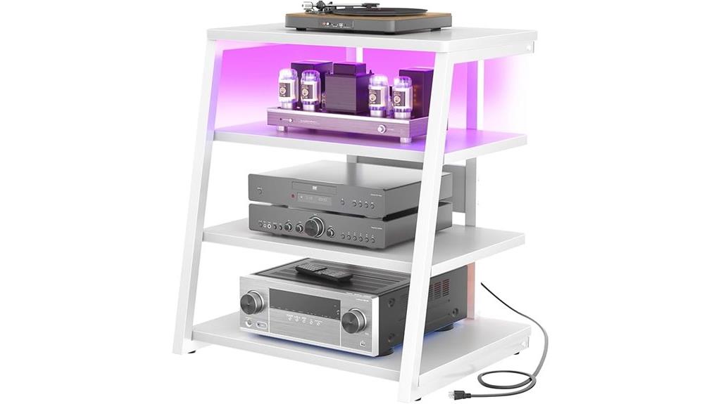 4 tier media stand