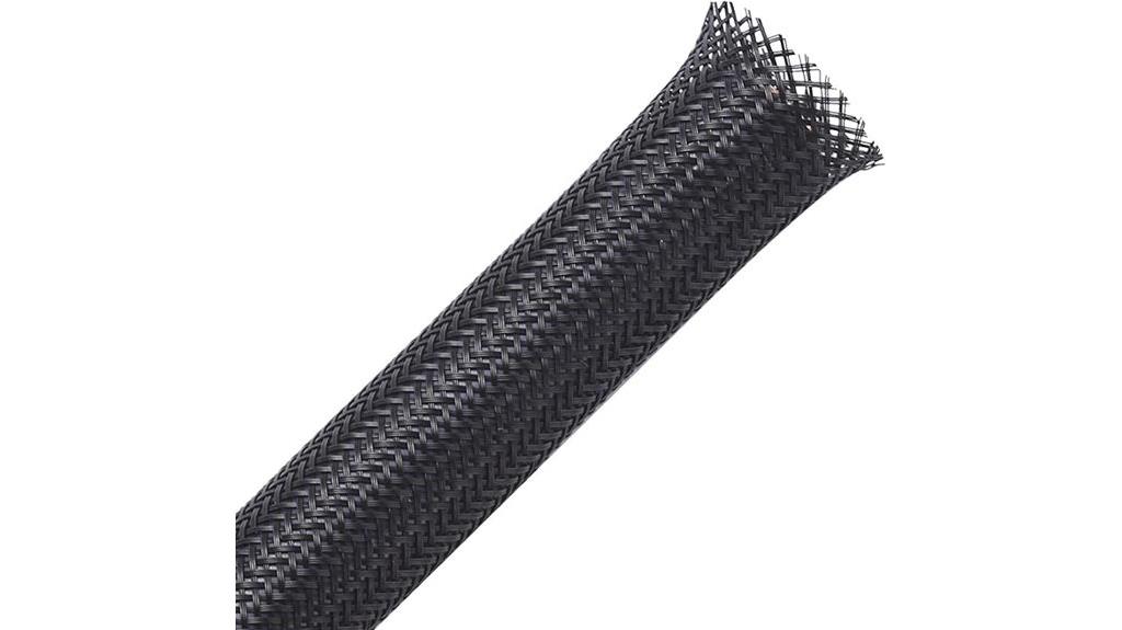 50 foot black braided sleeving